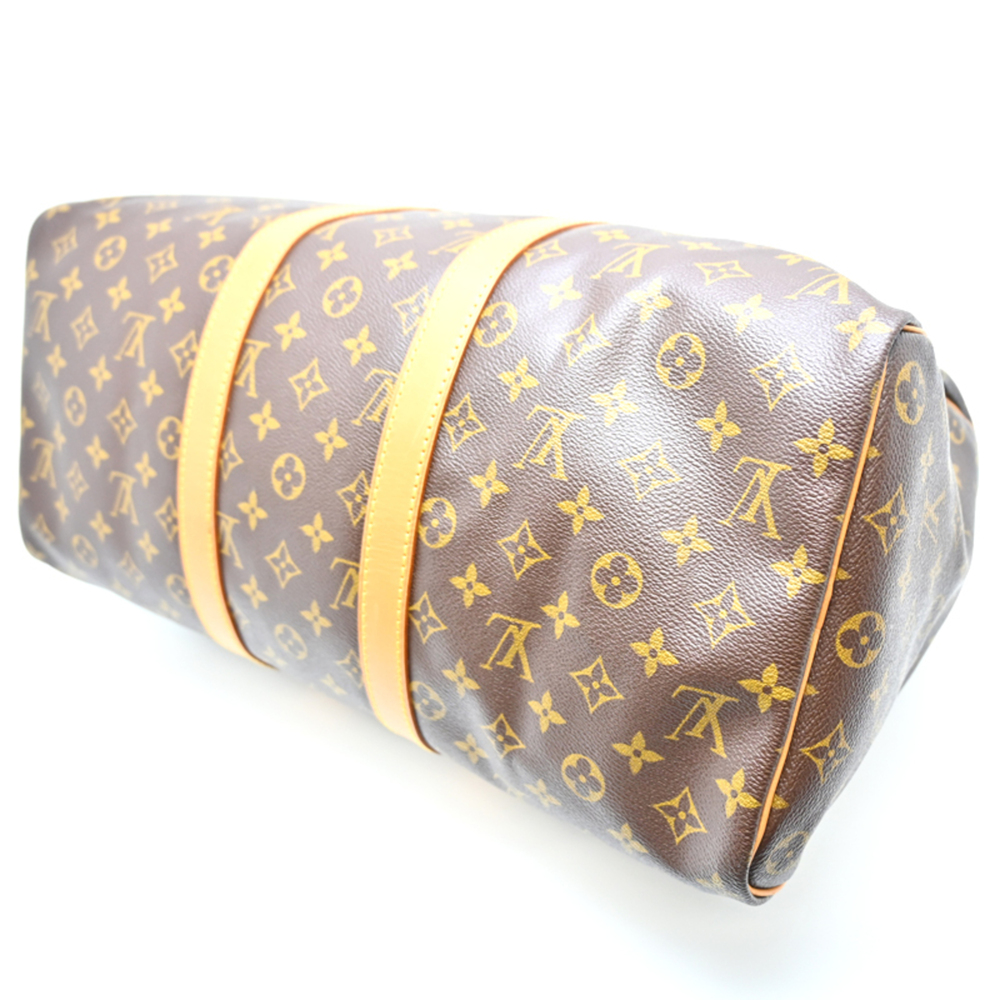 LOUIS VUITTON Brown Monogram Keepall 55 Boston Bag - Picture 3 of 10